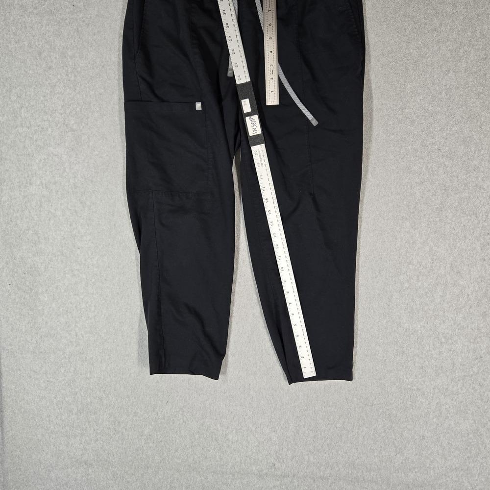 Fabletics Women Scrub Pants XL/S Black Logo Stretch Drawstring